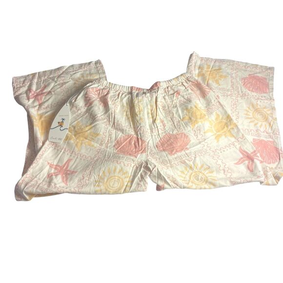 NWT Cali 1850 Womens XL Linen Blend Pants Elastic Pull On Beachy Coastal Cottage - Picture 3 of 10